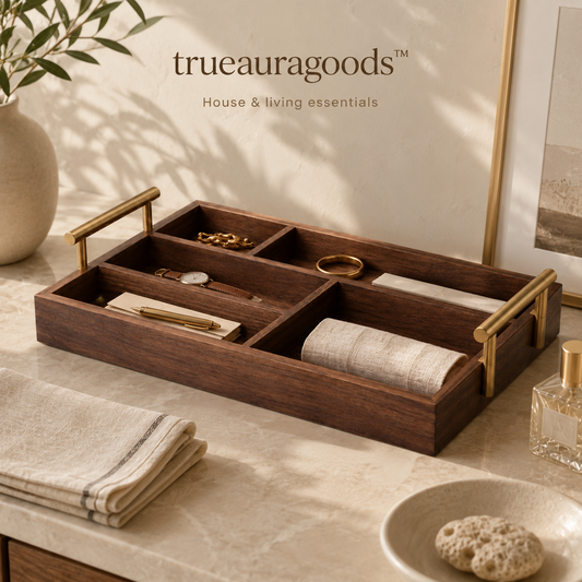 Trueauragoods™ Solid Wood Organizer Tray