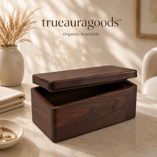 Trueauragoods™ Solid Wood Storage Box